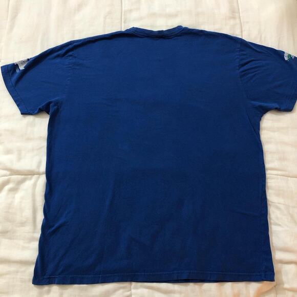 Blue Brocli & Cheeze Follow The Rabbit Graphic Logo Tee - Picture 2 of 6